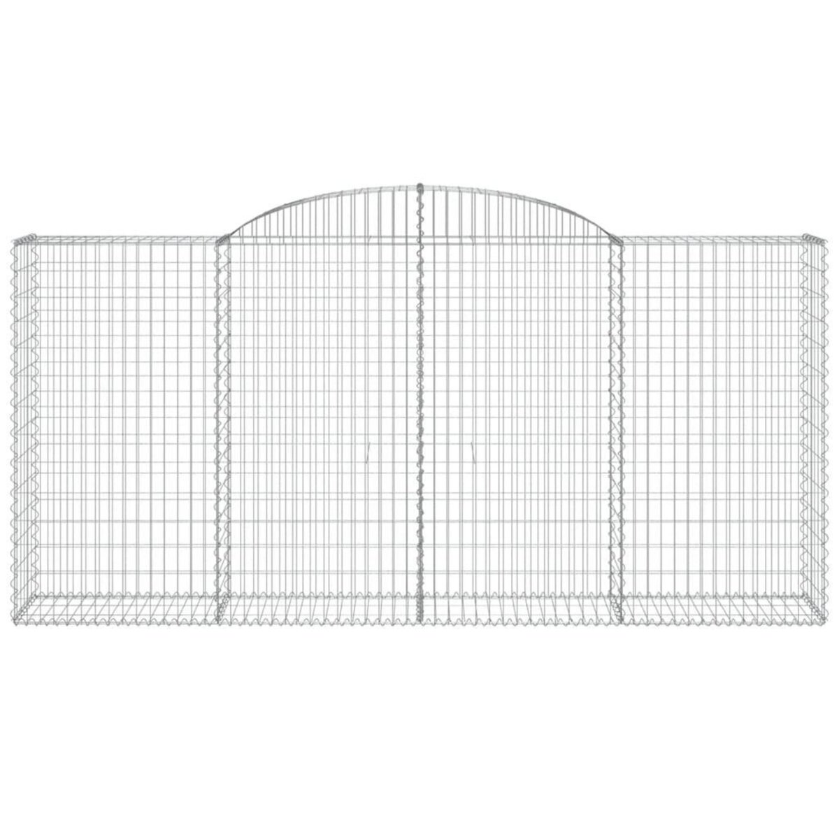 VIDAXL Paniers a gabions arques 8 pcs 300x50x140/160 cm fer galvanise