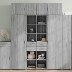 VIDAXL Buffet haut sonoma gris 70x42,5x185 cm bois d'ingenierie