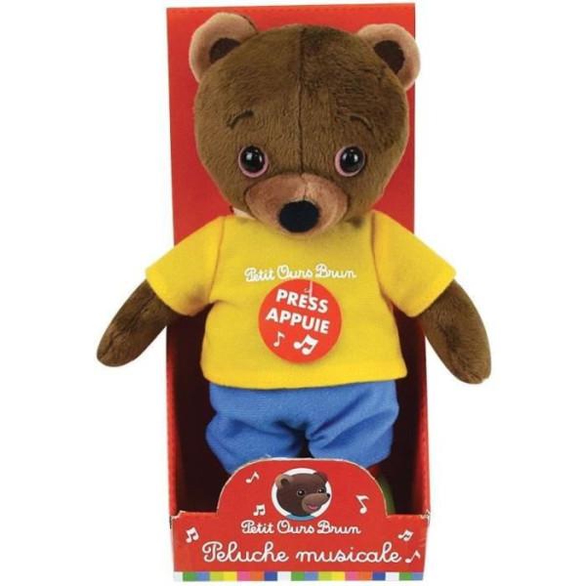 Voir la diapositive 2 : JEMINI PETIT OURS BRUN Peluche Musicale Pour Enfants - 22 cm