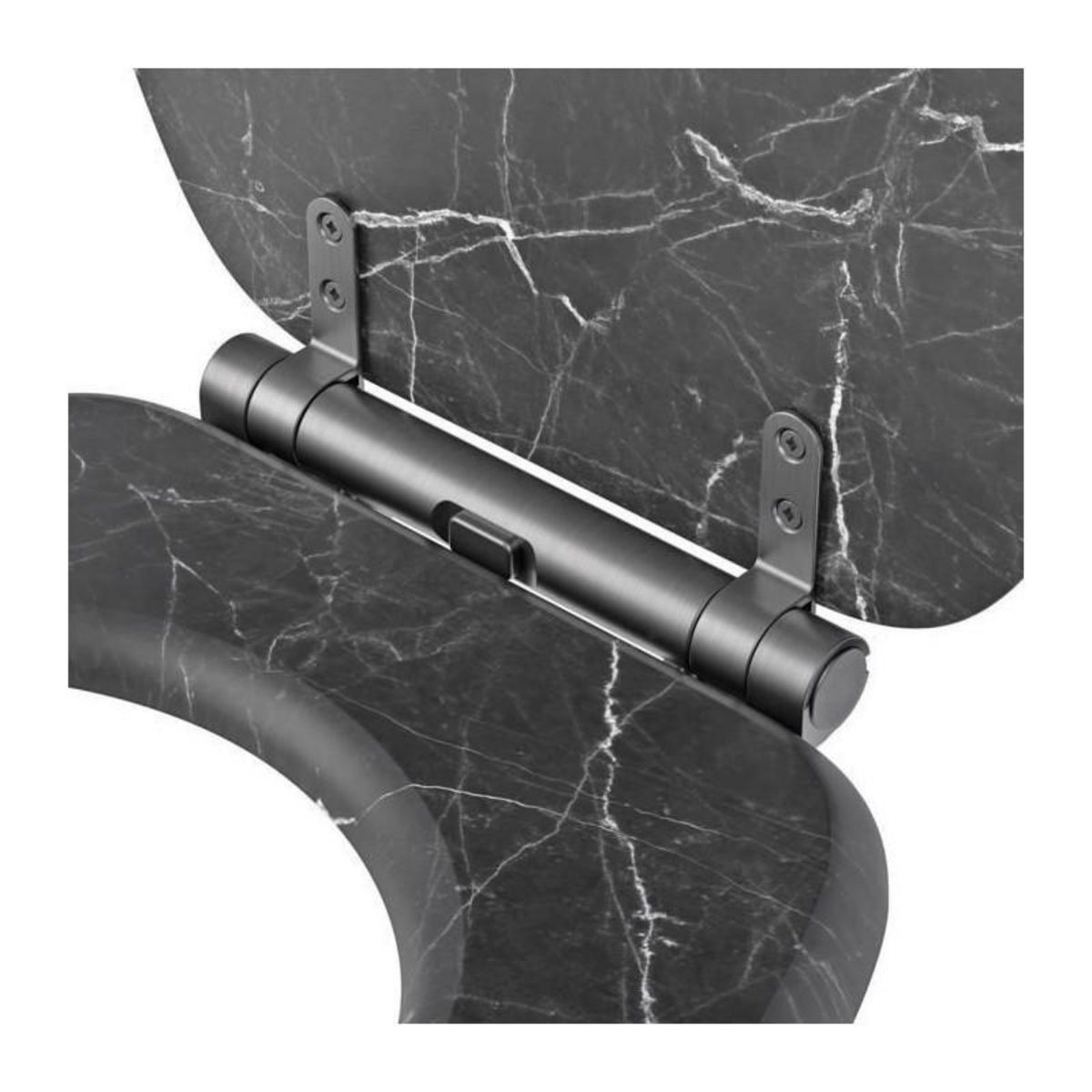 CENTRALE BRICO Abattant déclipsable avec frein de chute bois compressé Stavos noir