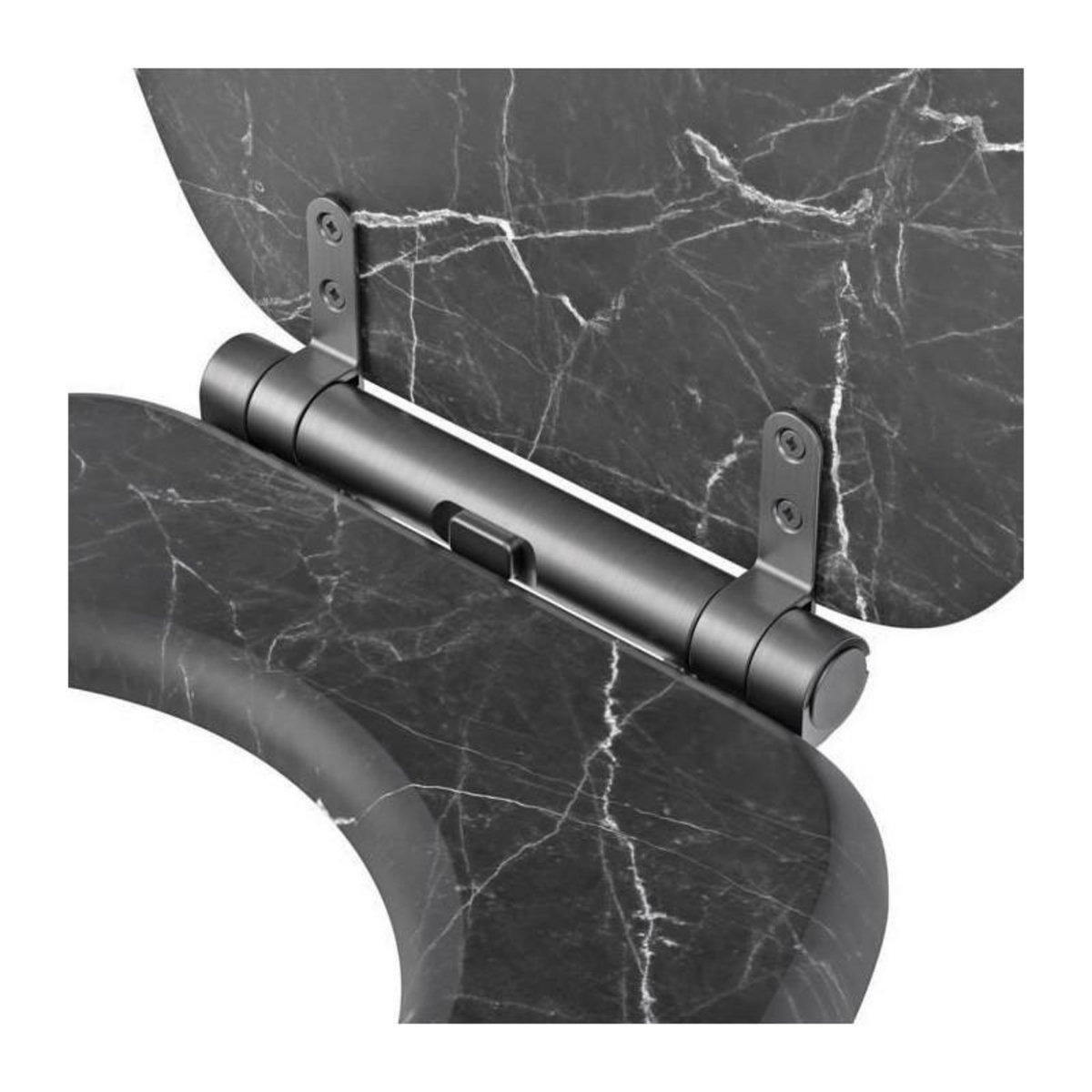 CENTRALE BRICO Abattant déclipsable avec frein de chute bois compressé Stavos noir