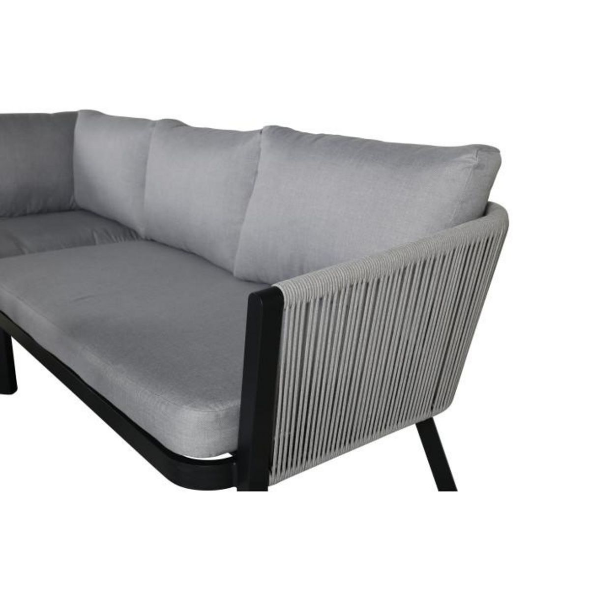 Paris Prix Salon d'Angle de Jardin  Virya  206cm Noir & Gris