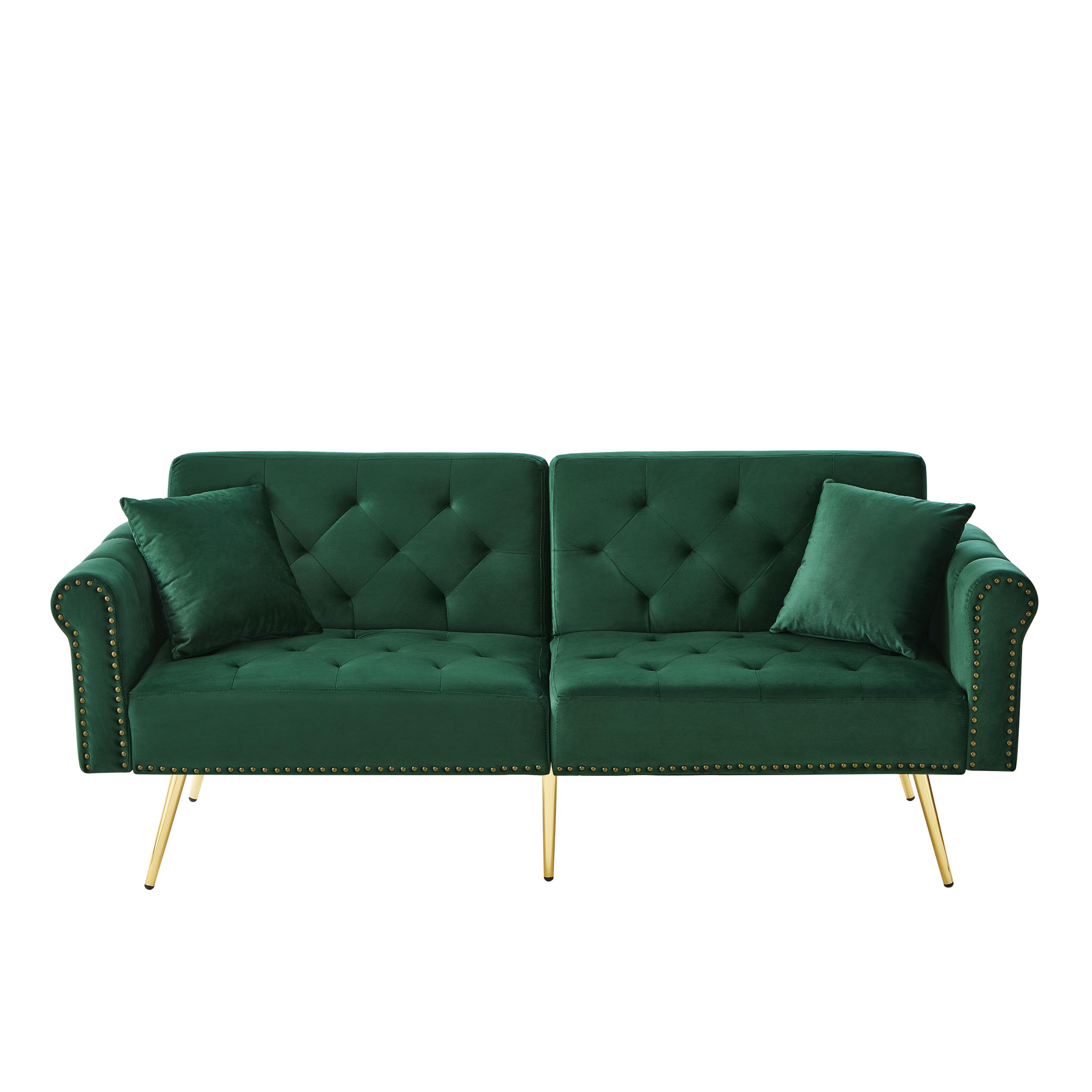MERAX Canapé droit convertible. Coloris disponibles : Gris, Beige