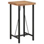Voir la diapositive 1 : VIDAXL Table de bar 55x55x107 cm bois massif d'acacia et fer