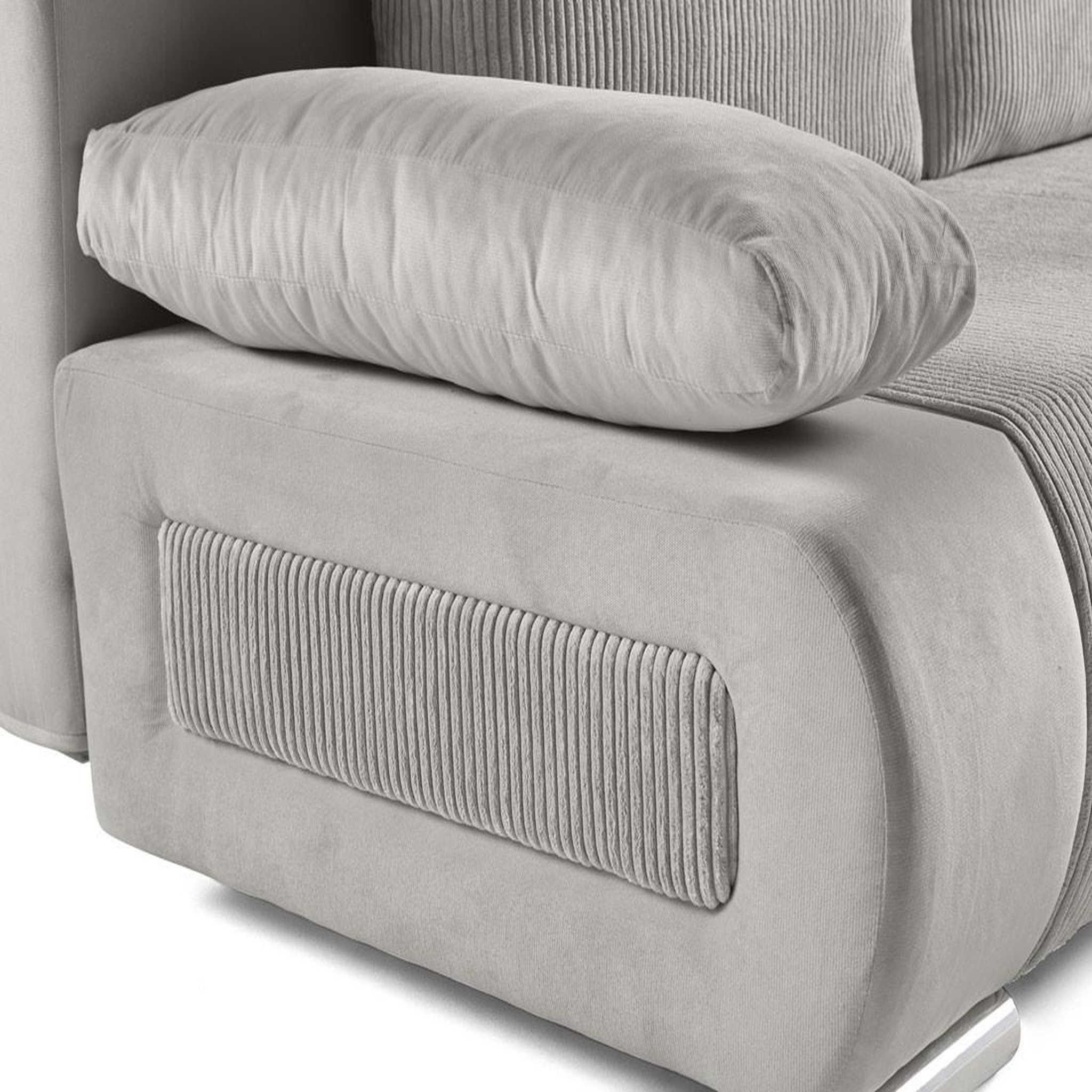 Voir la diapositive 5 : BEST MOBILIER Elio - canapé 3 places convertible - avec coffre - en velours et velours côtelé