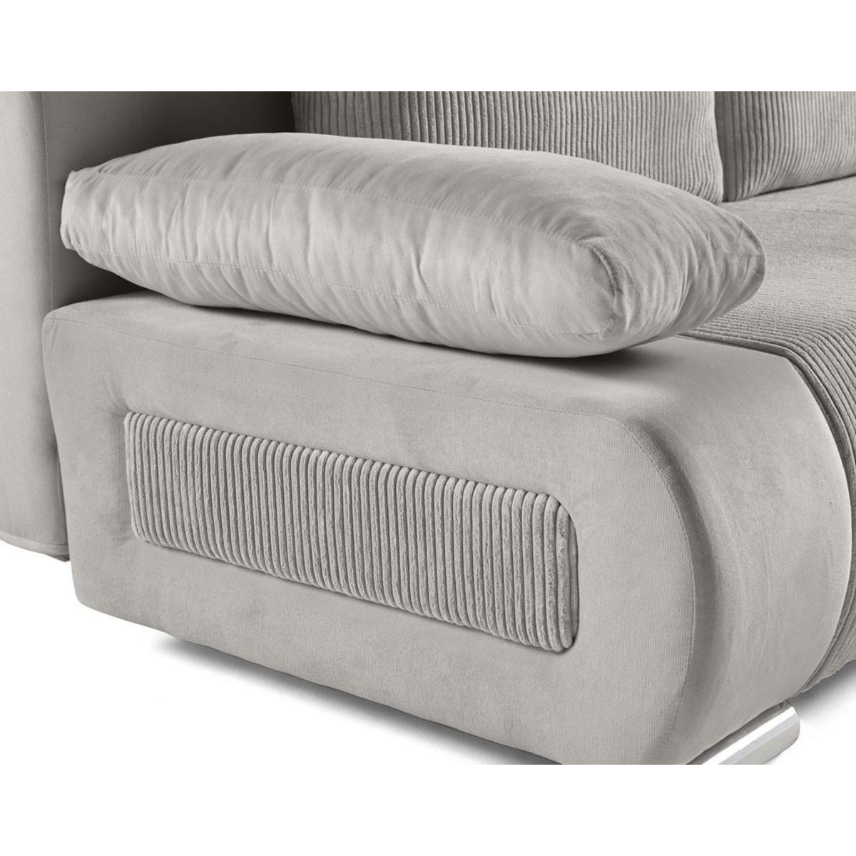 BEST MOBILIER Elio - canapé 3 places convertible - avec coffre - en velours et velours côtelé