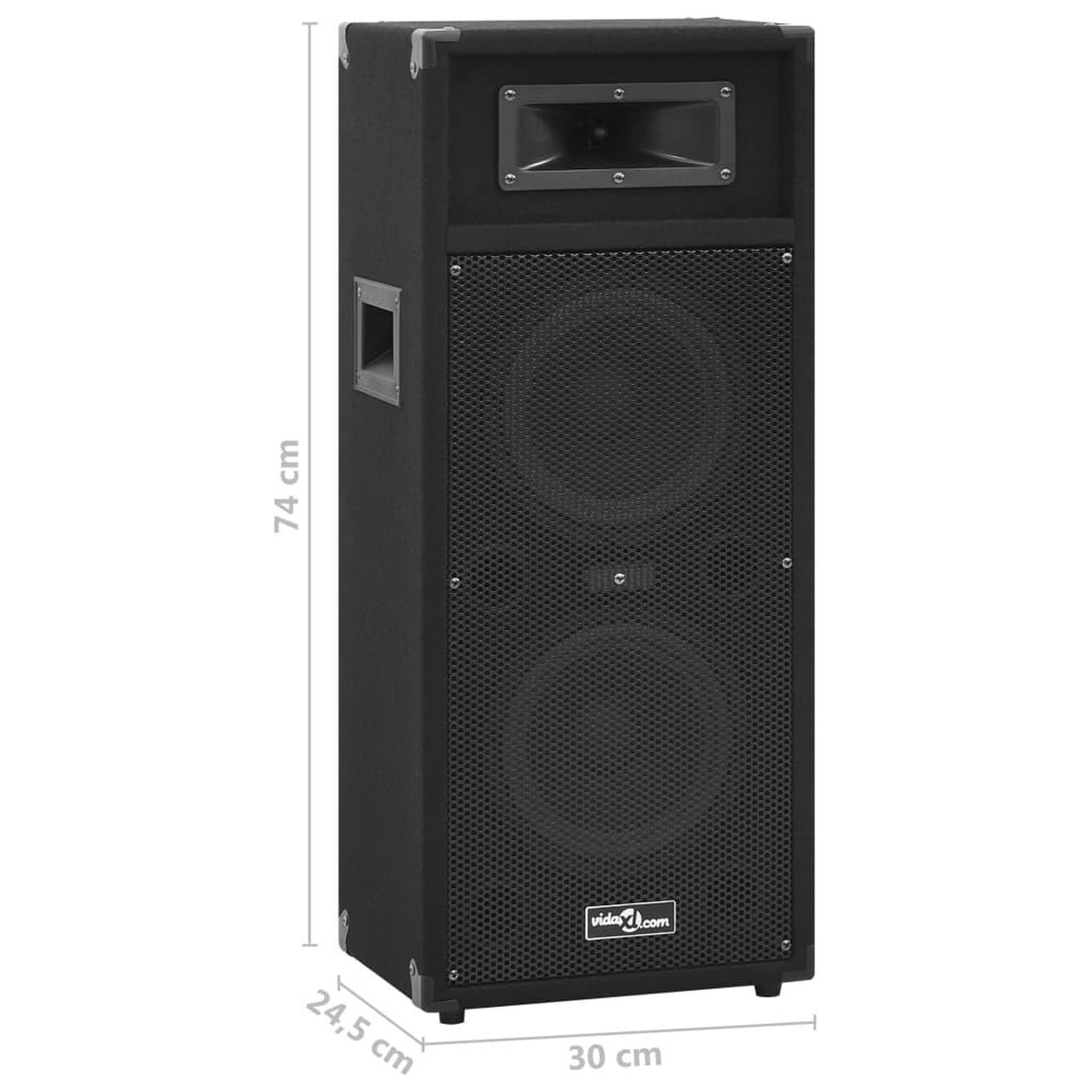 Voir la diapositive 6 : VIDAXL Haut-parleurs de scene passives professionnelles Hifi 2pcs noir