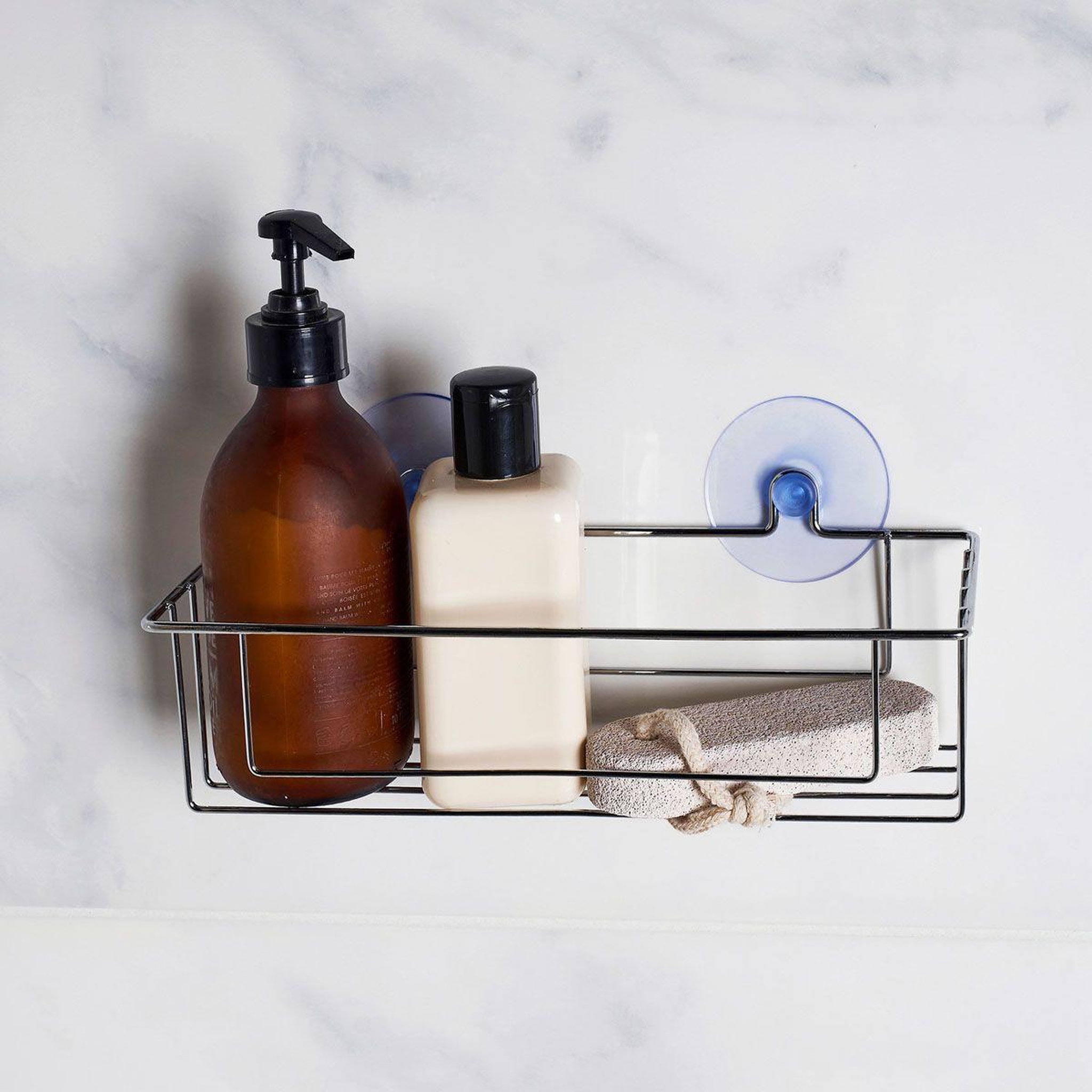 Voir la diapositive 3 : Douceur d'Intérieur Panier de douche ventouse  filaire basic  25cm chrome
