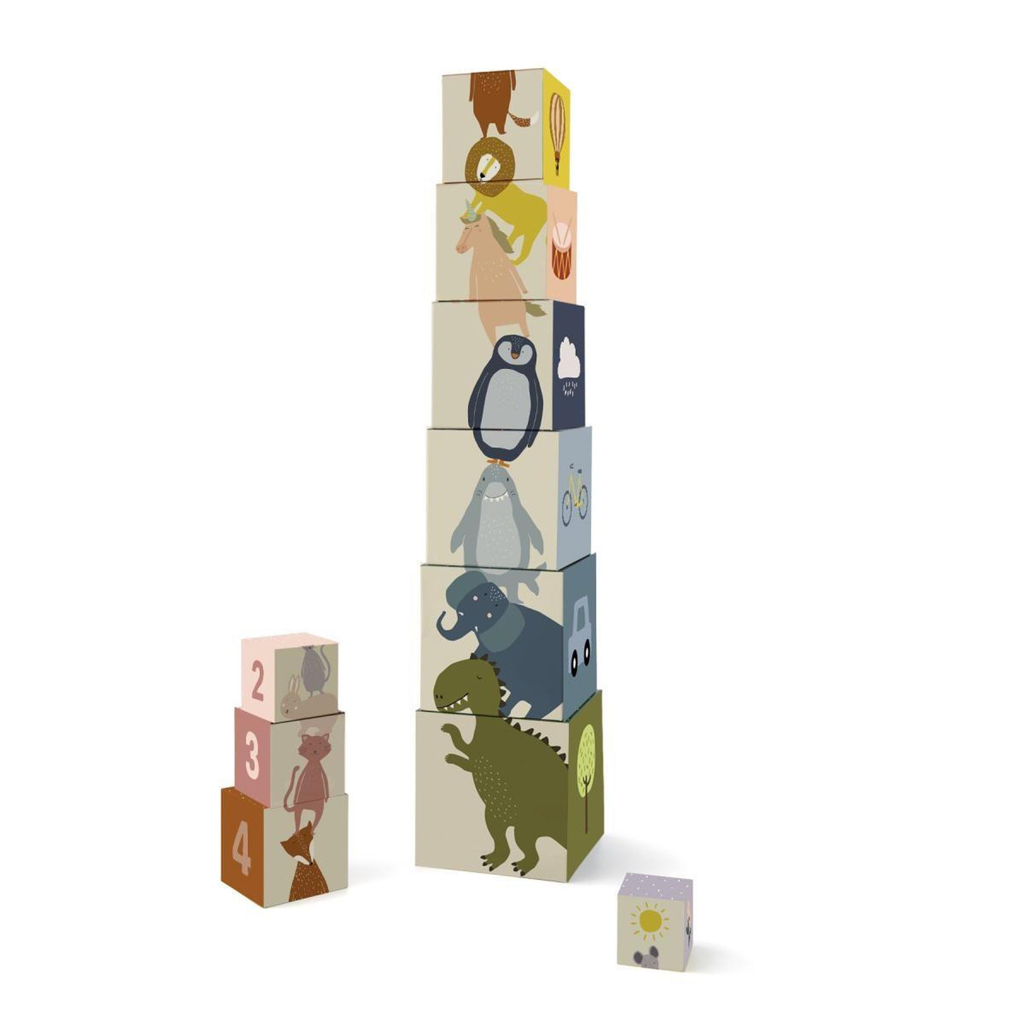 Trixie Blocs à empiler en carton animaux