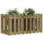 Voir la diapositive 3 : VIDAXL Lit sureleve de jardin design de cloture bois de pin impregne
