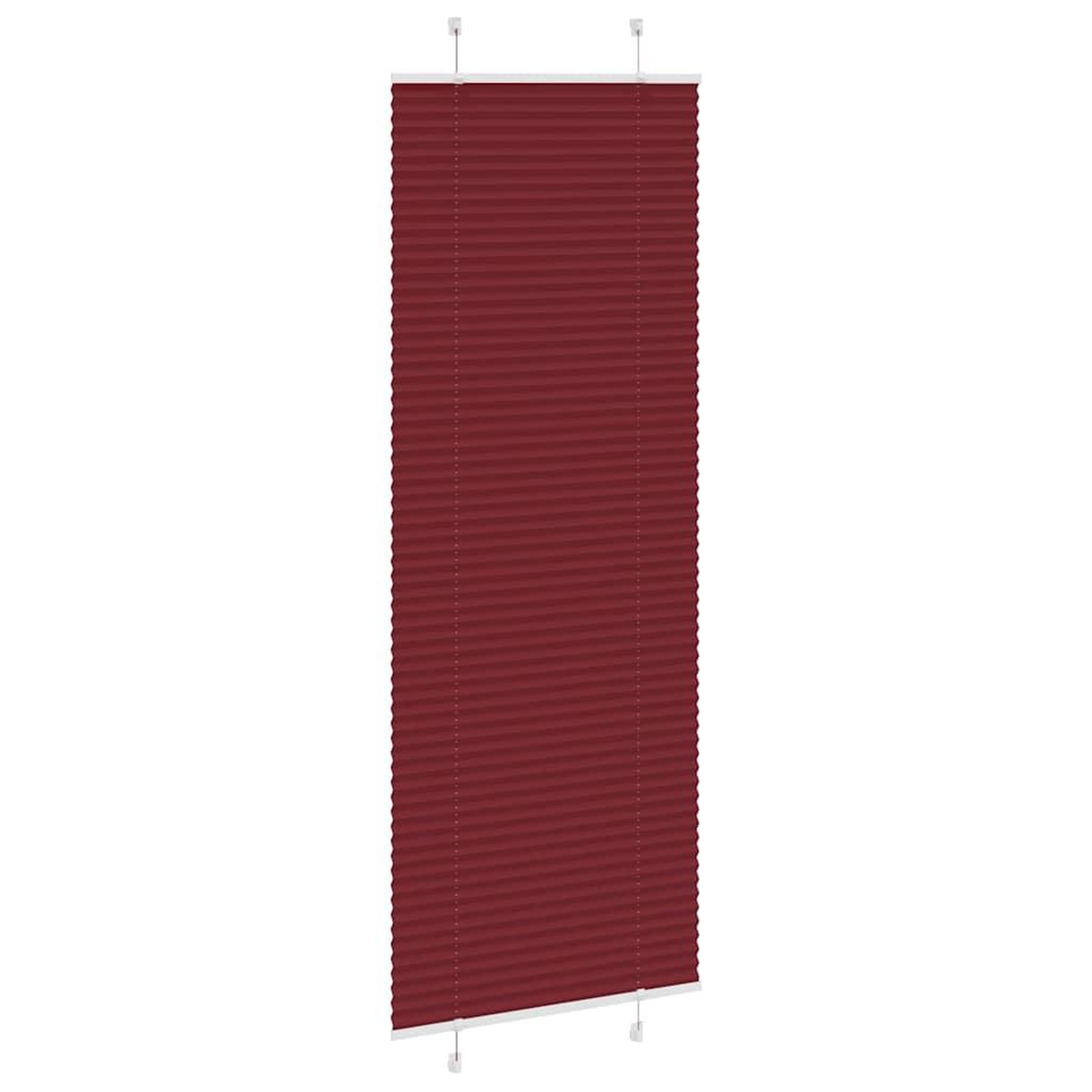 Voir la diapositive 3 : VIDAXL Store plisse rouge bordeaux 75x200 cm largeur du tissu 74,4 cm
