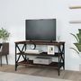 Voir la diapositive 3 : VIDAXL Meuble TV Chene fume 80x40x50 cm Bois d'ingenierie