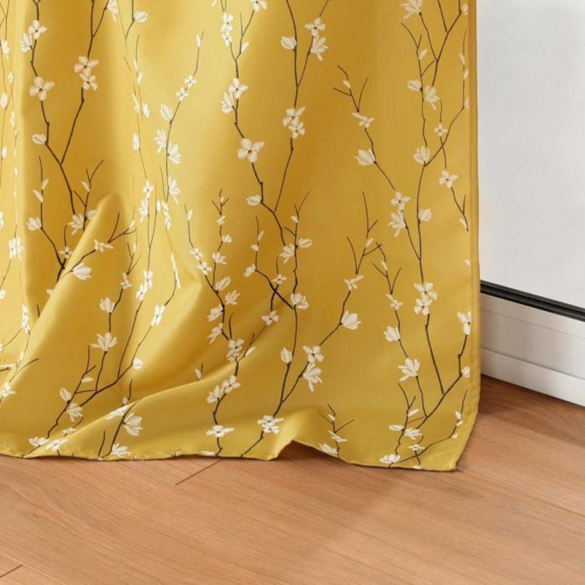 Paris Prix Rideau à Œillets Imprimé  Sakura  140x260cm Jaune