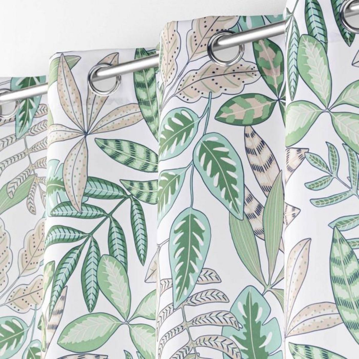 Paris Prix Rideau à Œillets Imprimé  Beautaline  140x260cm Vert