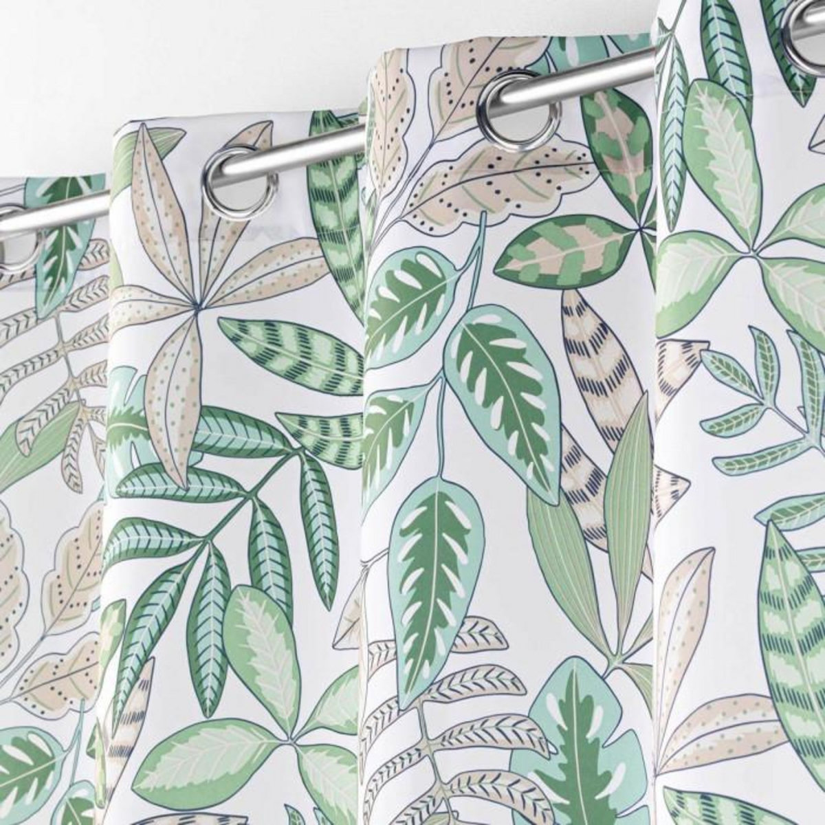 Paris Prix Rideau à Œillets Imprimé  Beautaline  140x260cm Vert