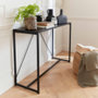Voir la diapositive 3 : SWEEEK Console en métal noir 120 x 39 x 79cm - Industrielle - 1 barre de renfort