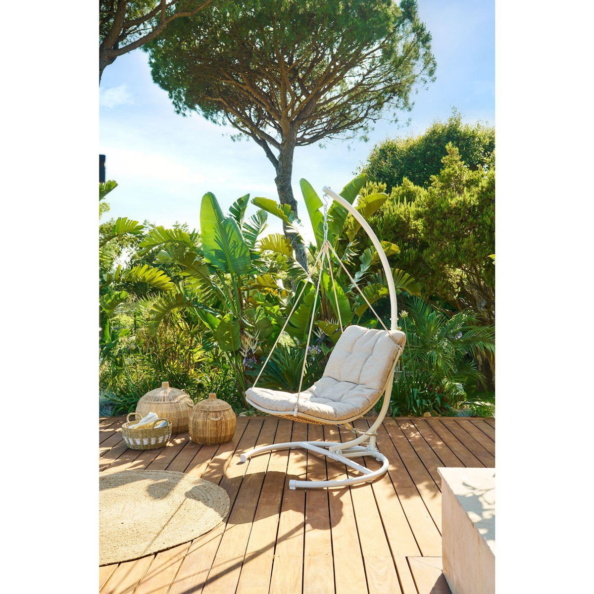 HESPERIDE Fauteuil loveuse suspendu DILMAU - Argile