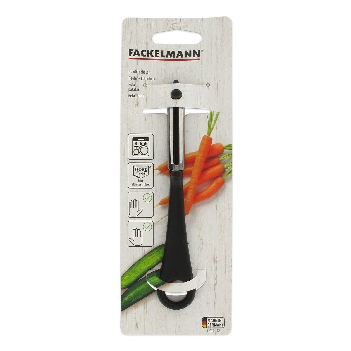 Fackelmann Eplucheur à légumes pour gaucher et droitier 16,5 cm Fackelmann