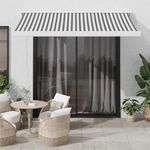 VIDAXL Auvent retractable anthracite et blanc 3,5x2,5m tissu/aluminium