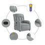 Voir la diapositive 6 : VIDAXL Fauteuil de massage inclinable Gris clair Tissu