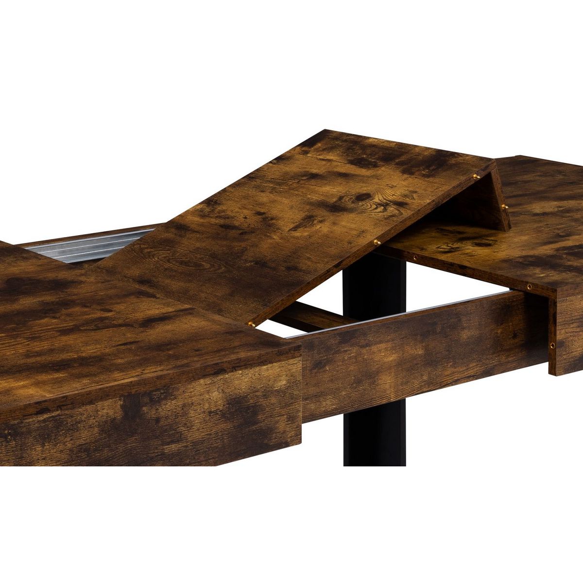 Table de séjour salle à manger extensible style industriel 160/200 cm MILTON