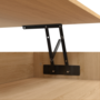 Voir la diapositive 6 : ID MARKET Table basse plateau relevable EDEN carrée bois et noir