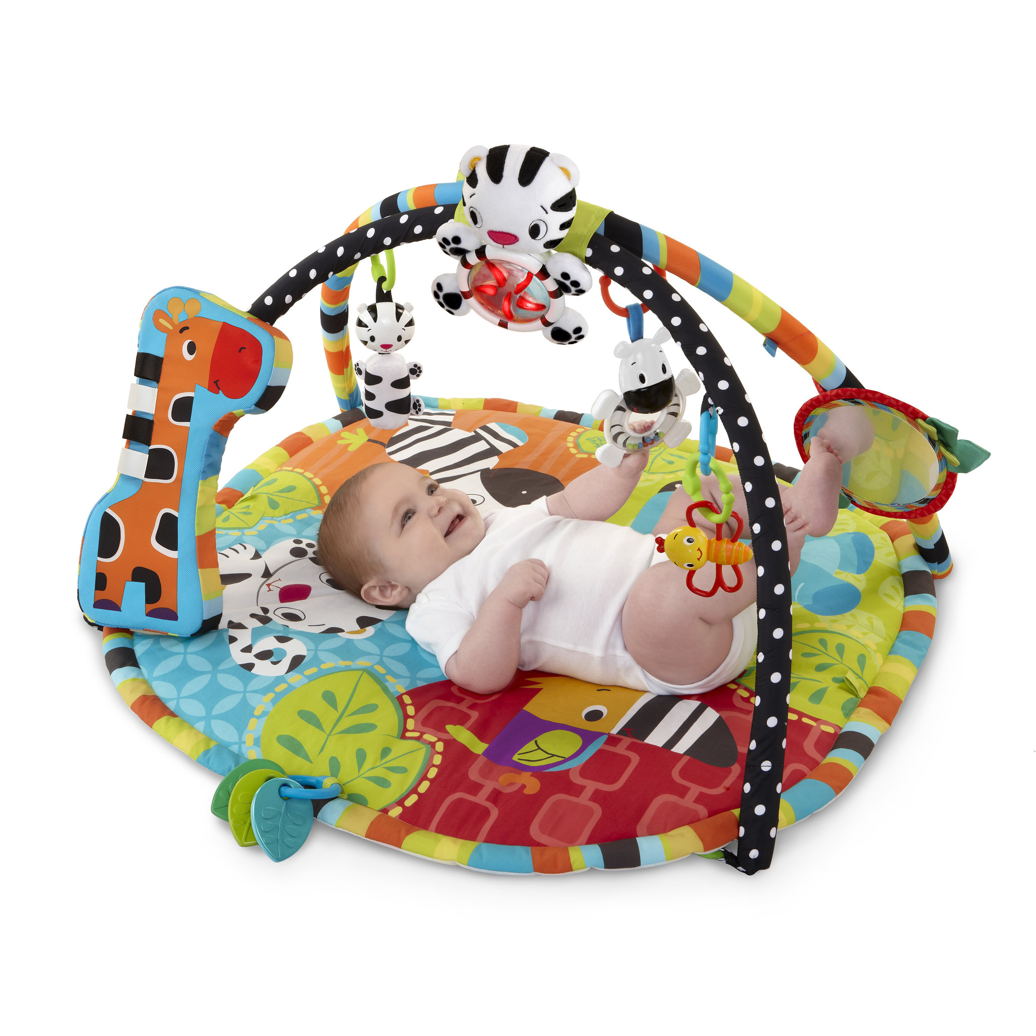 Voir la diapositive 2 : Bright Starts Tapis d'Eveil Spots & Stripes Safari
