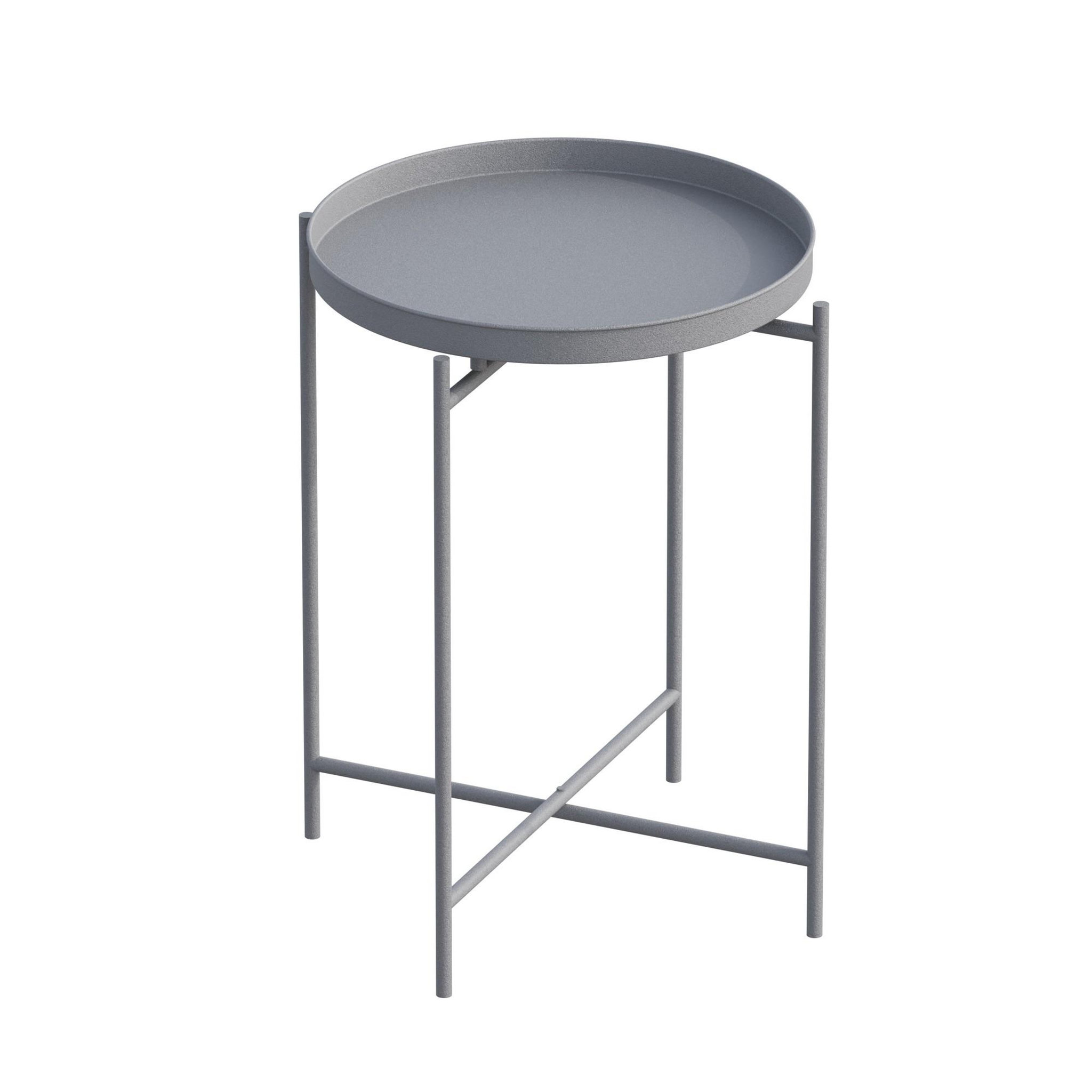 Habitat et Jardin Table basse en métal  sheby  46 x 46 x 56 cm - gris