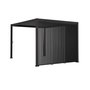 Voir la diapositive 1 : SWEEEK Pergola bioclimatique. aluminium. 3x4m. lames orientables + 3 persiennes verticales 100cm anthracite