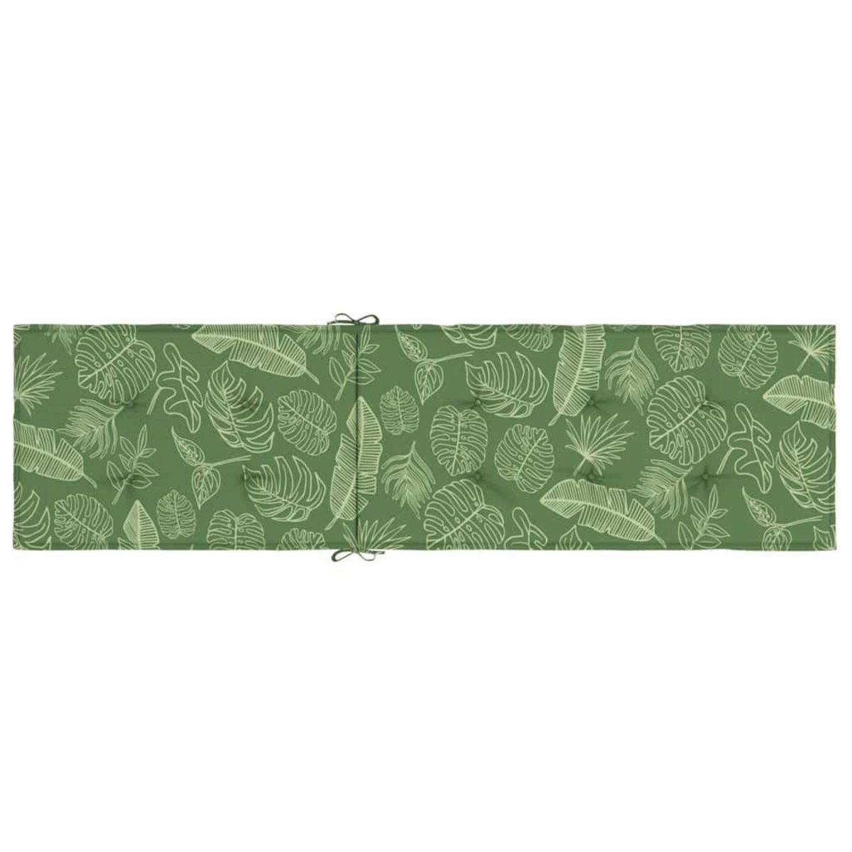 VIDAXL Coussin de chaise longue motif de feuilles tissu oxford