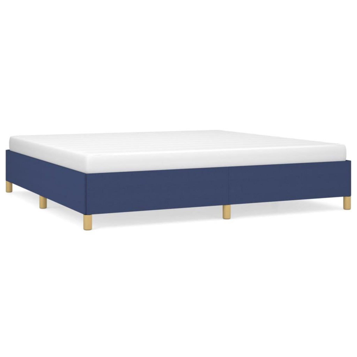 VIDAXL Cadre de lit sans matelas bleu 200x200 cm tissu
