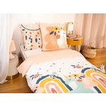 Home collection Parure de couette 2pcs 140x200cm better coton bci adouci prunellia