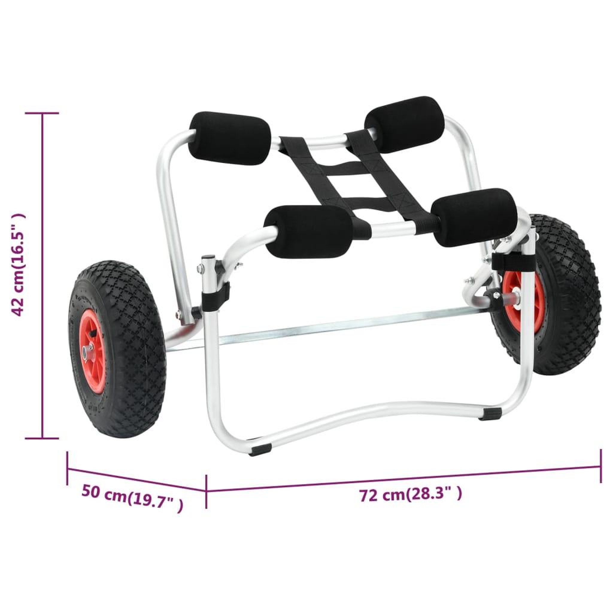 Voir la diapositive 6 : VIDAXL Chariot pour kayak Aluminium