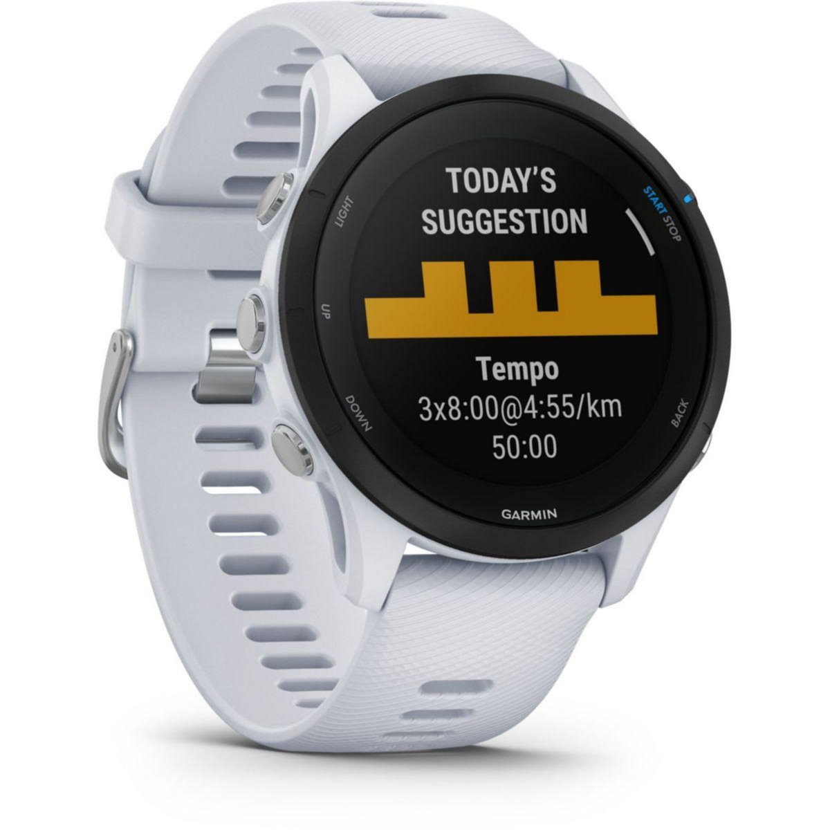 GARMIN Montre sport Forerunner 255 Music Whiitestone