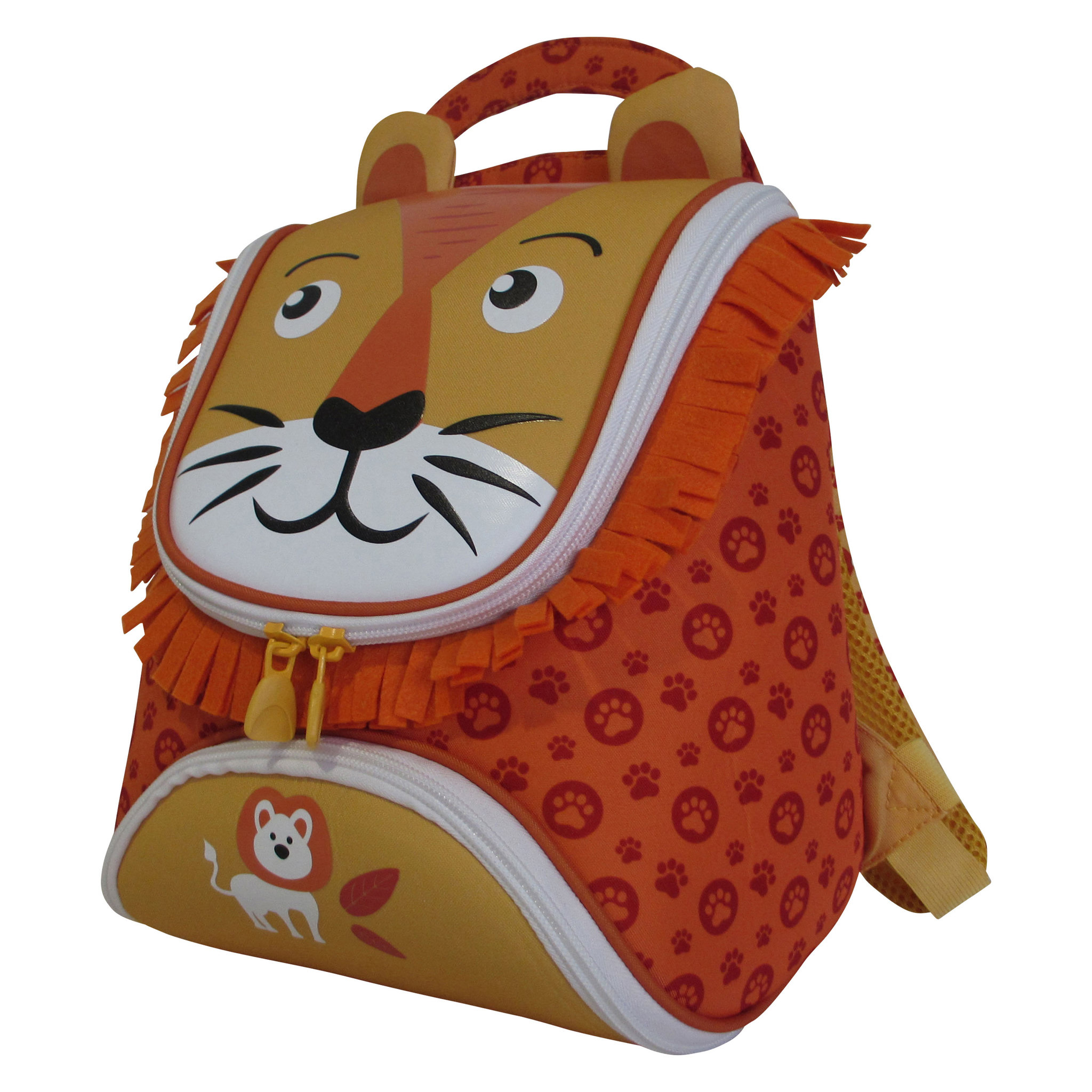 Voir la diapositive 3 : Sac à goûter maternelle polyester multicolore LION
