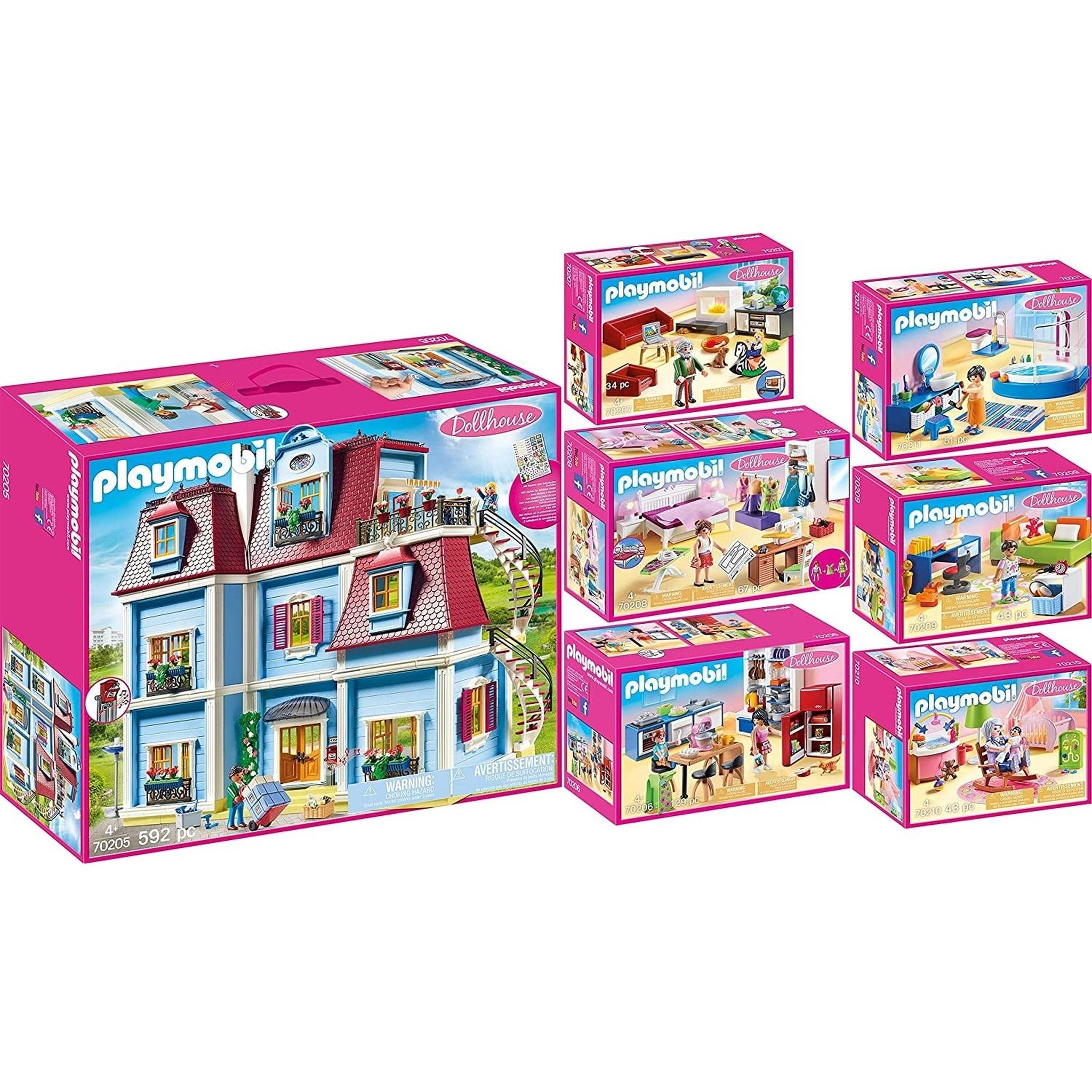 PLAYMOBIL Dollhouse – 70205+70206+70207+70208+70209+70210+70211
