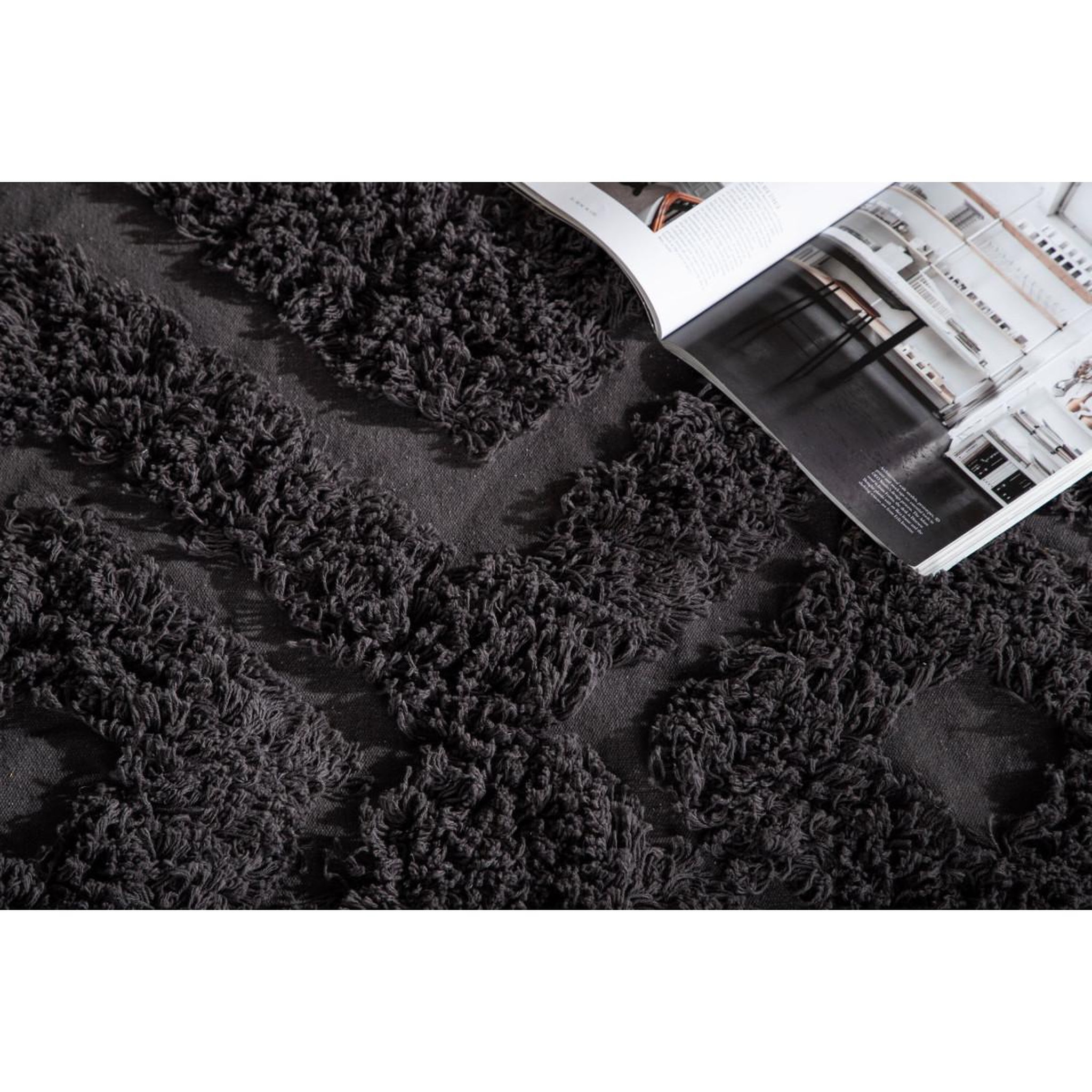 Voir la diapositive 4 : Paris Prix Tapis déco tufté  hilma  250x350cm gris foncé