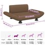 Voir la diapositive 6 : VIDAXL Lit pour chien marron 70x45x28 cm tissu