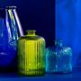 Voir la diapositive 2 : Paris Prix Vase Bouteille en Verre  Stripe  23cm Jaune