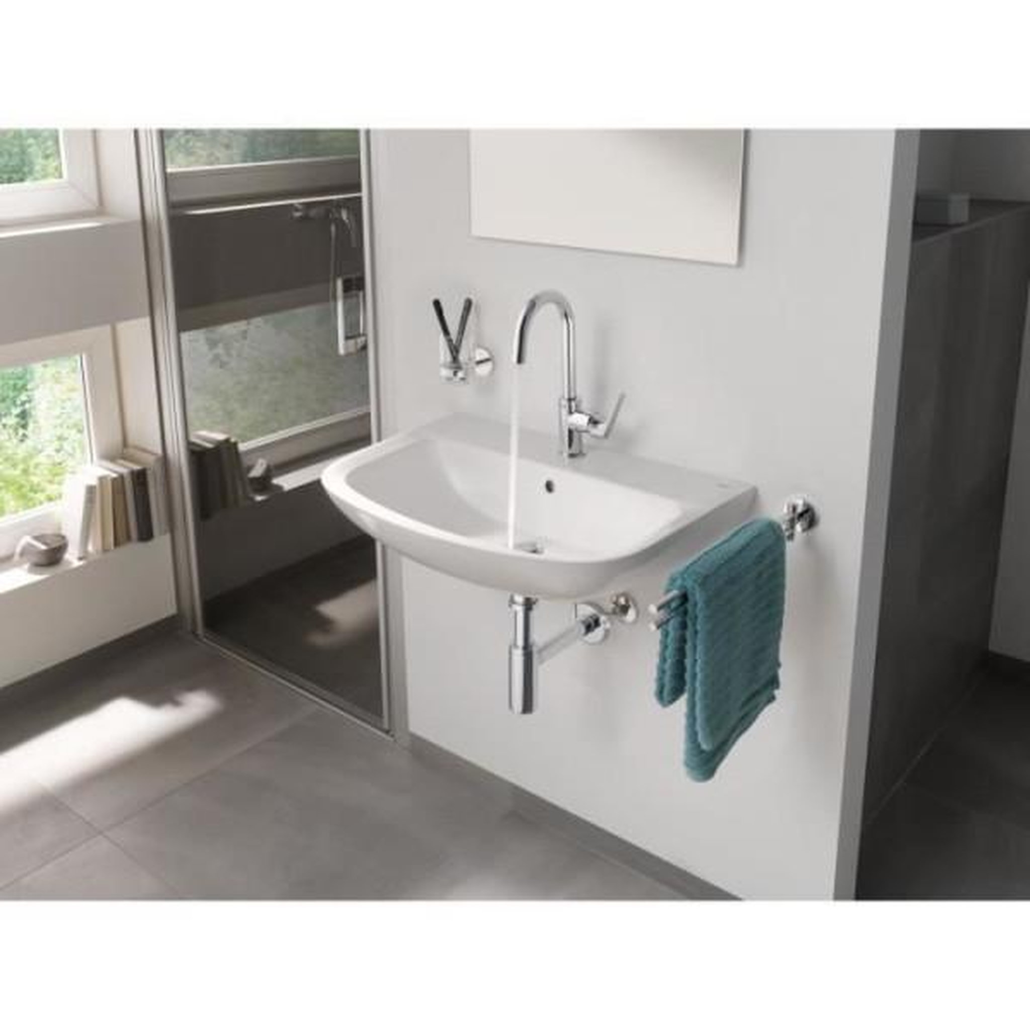 Voir la diapositive 2 : Grohe Robinet salle de bains - grohe start flow - mitigeur monocommande - taille l - chromé - economie d'eau - 23811000