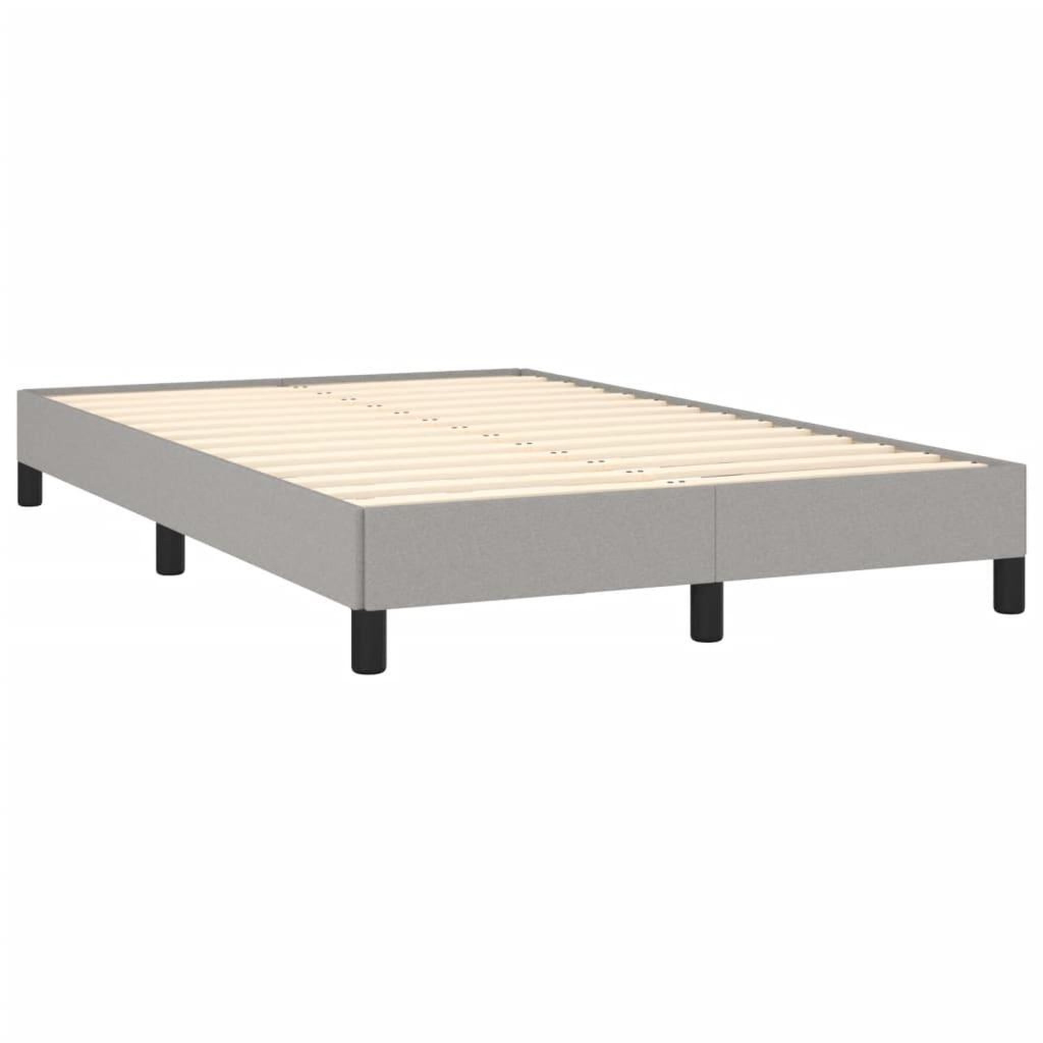 Voir la diapositive 3 : VIDAXL Cadre de lit sans matelas gris clair 120x190 cm tissu
