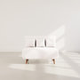 Voir la diapositive 5 : BEST MOBILIER Lumi - banquette convertible clic-clac 2 places en velours côtelé