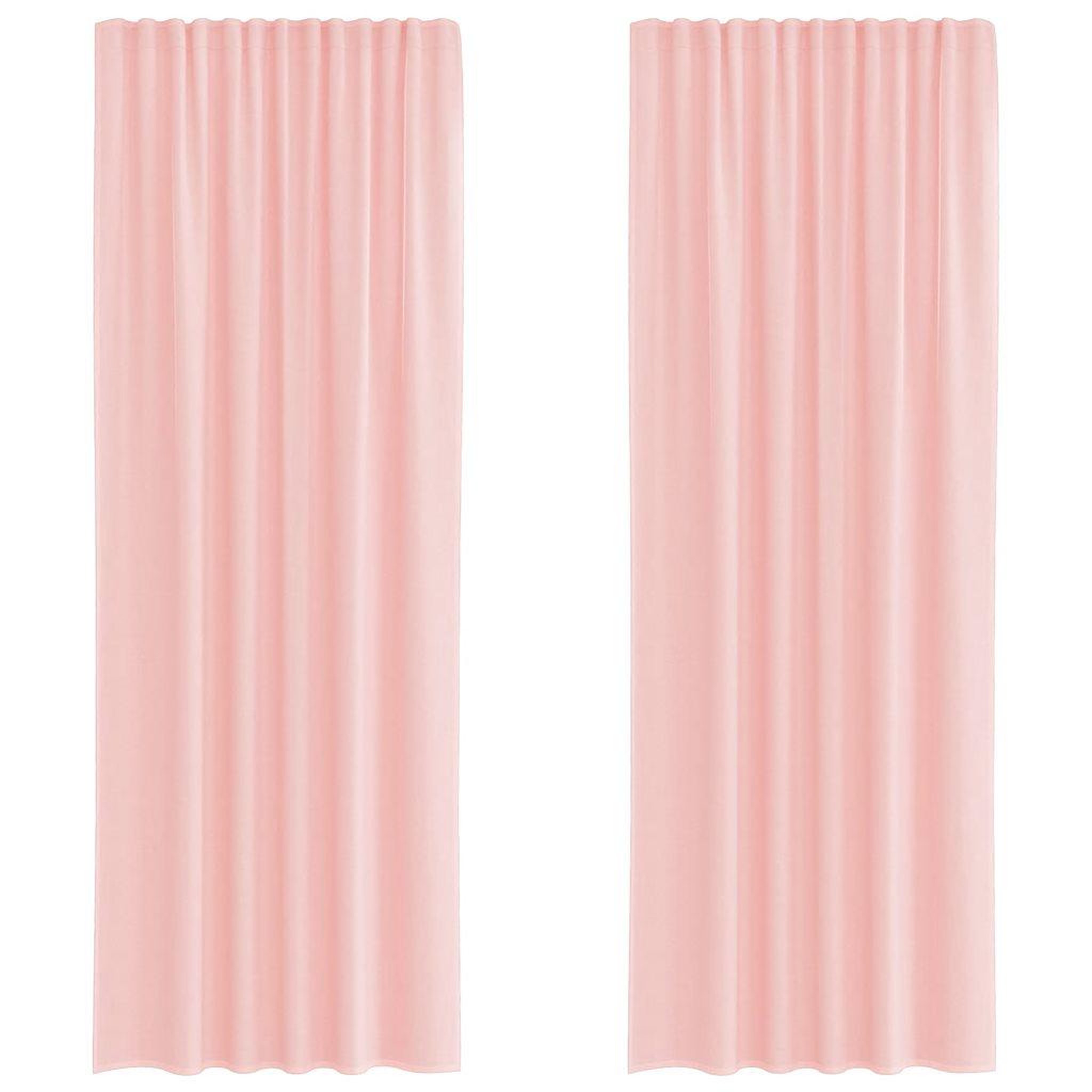 Voir la diapositive 2 : VIDAXL Rideaux en voile avec boucles 2 pcs rose 140x260 cm