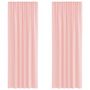 Voir la diapositive 2 : VIDAXL Rideaux en voile avec boucles 2 pcs rose 140x260 cm