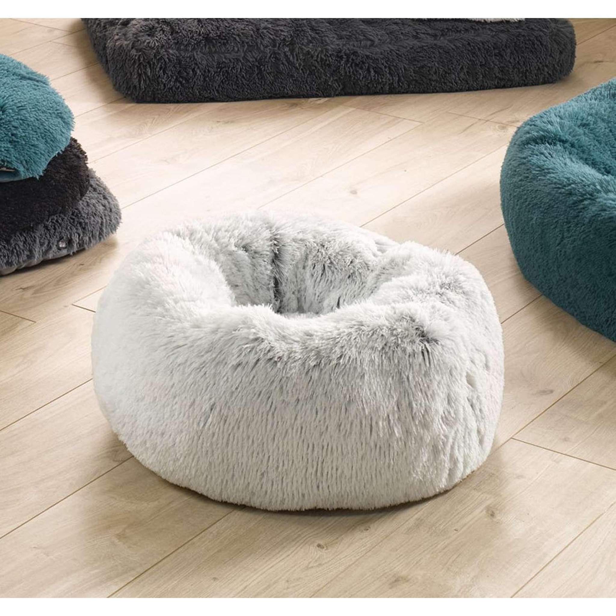 Voir la diapositive 2 : LOVE STORY Coussin doux et rond Snow pour chien et chat