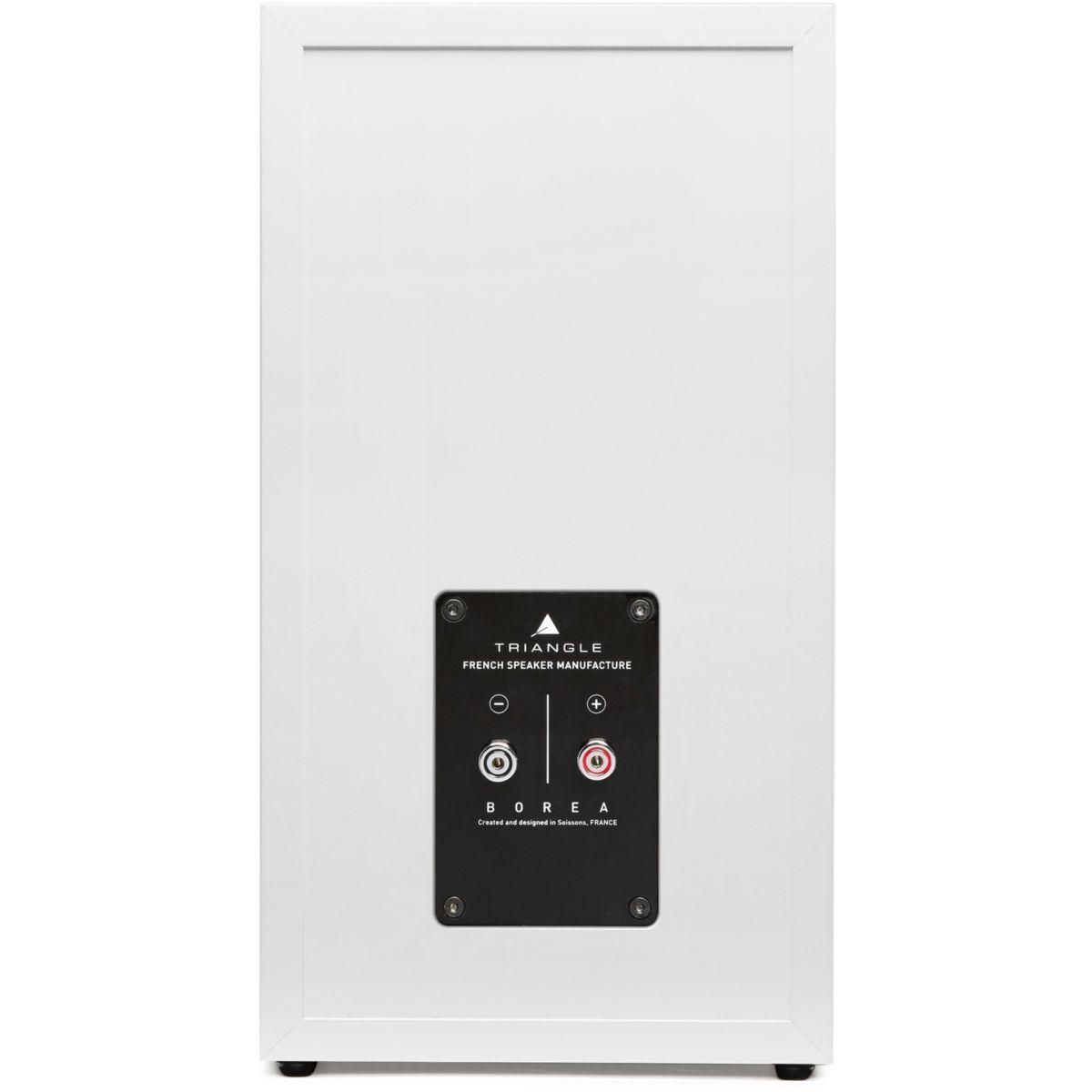 Triangle Enceinte bibliothèque Borea BR03 blanc x2