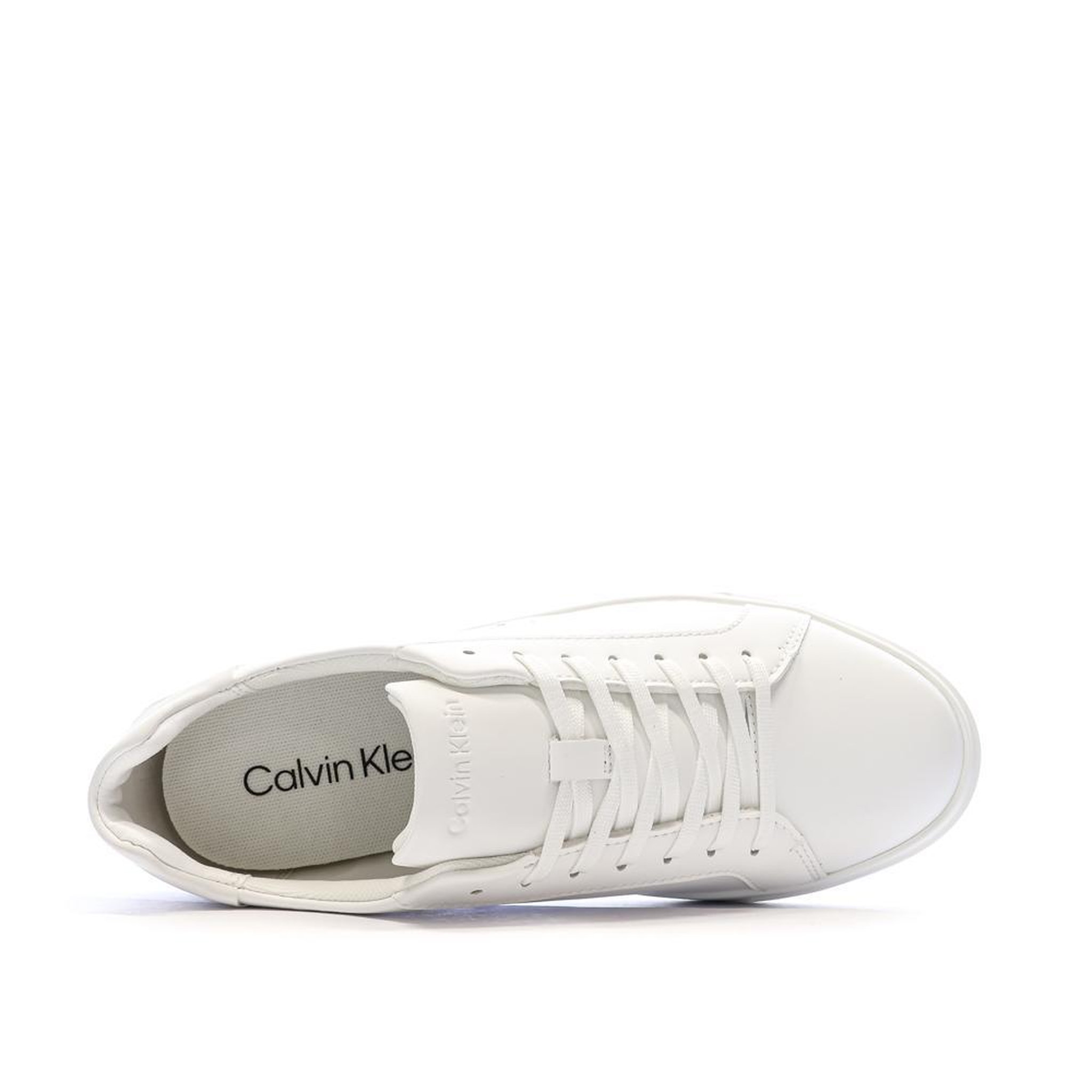 Voir la diapositive 4 : CALVIN KLEIN JEANS Baskets Blanches Femme Calvin Klein Jeans Low Pro Cups