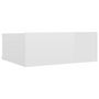 Voir la diapositive 2 : VIDAXL Table de chevet flottante Blanc brillant Bois d'ingenierie