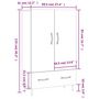 Voir la diapositive 6 : VIDAXL Buffet haut gris beton 69,5x31x115 cm bois d'ingenierie
