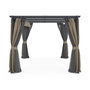 Voir la diapositive 3 : ID MARKET Pergola édition intégrale moustiquaire toit rétractable 3x4 M et 4 rideaux taupe